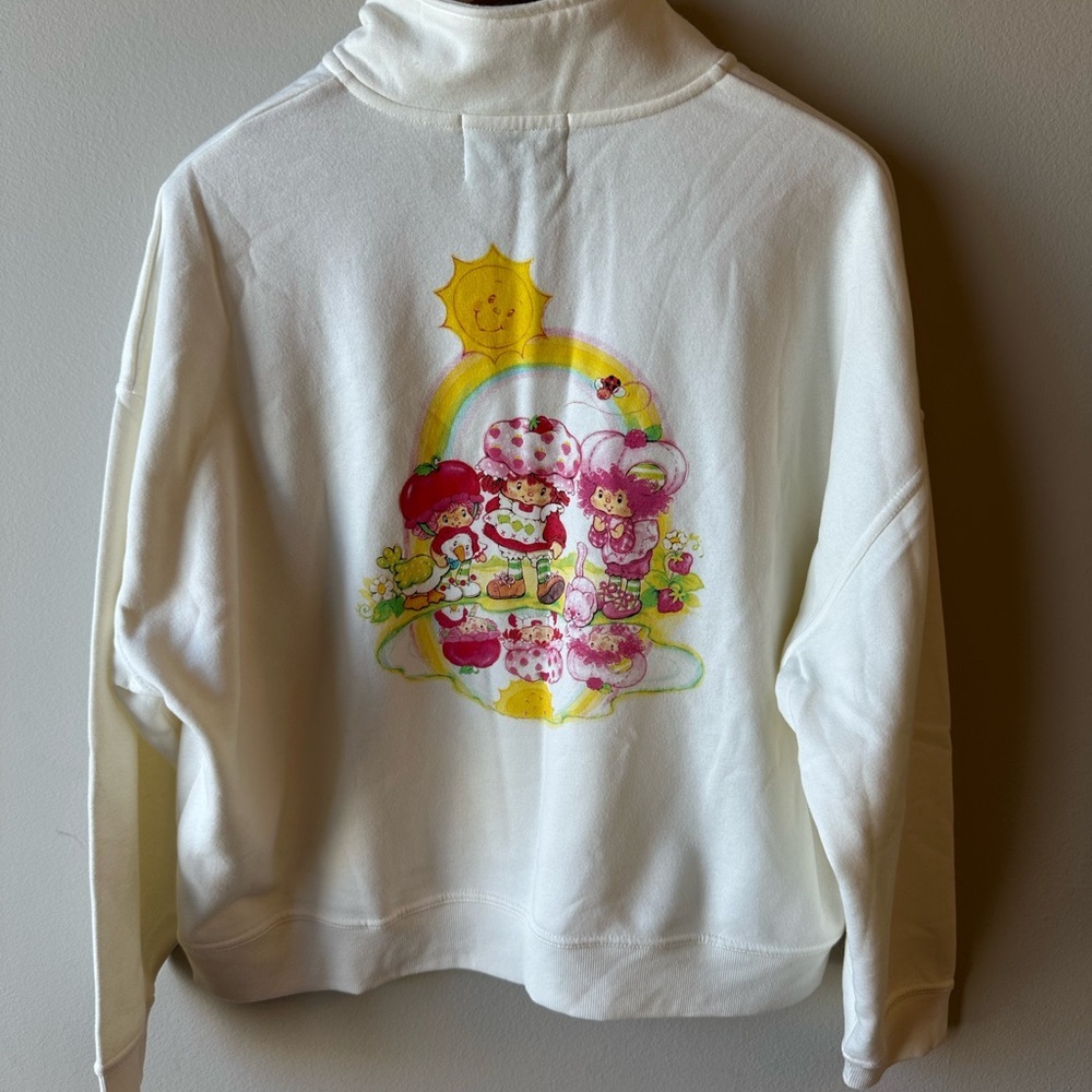 Strawberry Shortcake Cream Quarter-Zip Women's Top - Picture 2 of 5